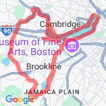 18 around Brookline route map